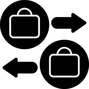 çanta ecommerce simgesi ana hat biçiminde