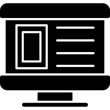 Bilgisayar. Web simgesi basit tasarım.