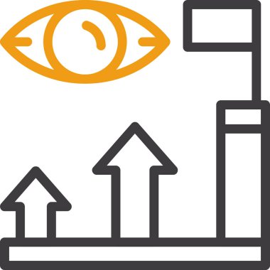 vizyon göz iş simgesi ana hat biçiminde