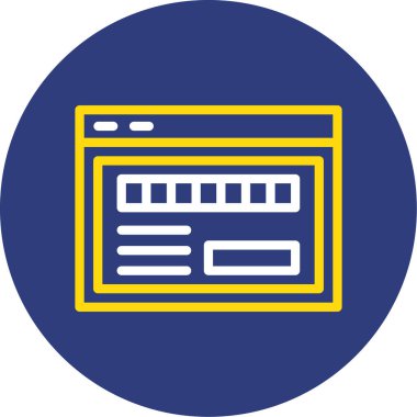 tarayıcı web simgesi basit illüstrasyon