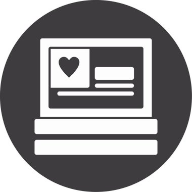 Bilgisayar. Web simgesi basit illüstrasyon
