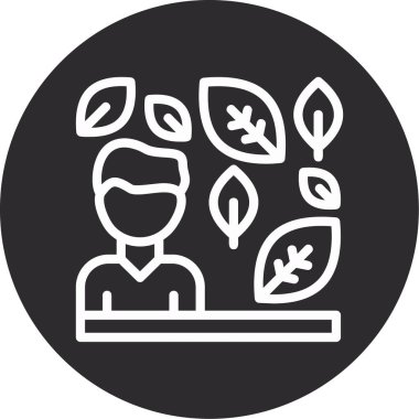 bitki simgesi, vektör illüstrasyonu