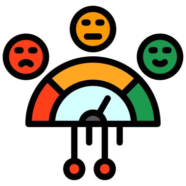 Üzücü müşteri memnuniyeti simgesi