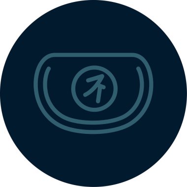 Bir çember simgesinin vektör illüstrasyonu