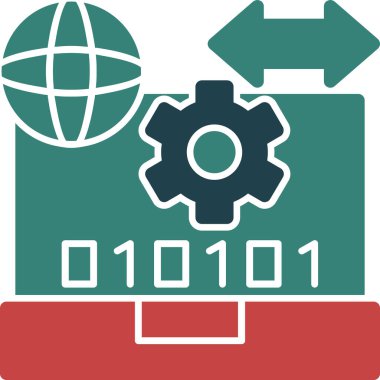 Basit vektör illüstrasyonu küresel iş konsepti