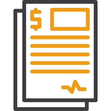 finansal rapor simgesi vektör illüstrasyonu