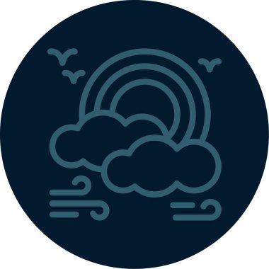 güzel hava vektör çizgisi simgesi