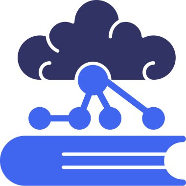 Bulut. Web simgesi basit illüstrasyon