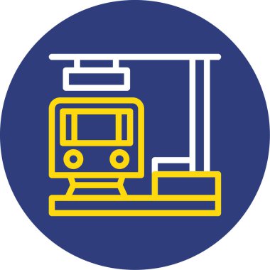 vektör tren istasyonu simgesi