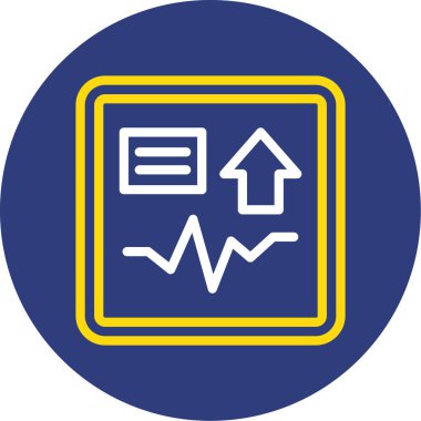 Tıbbi maskenin bir simgesinin vektör çizimi