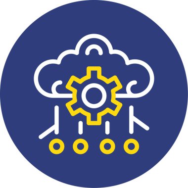 Bulut simgesinin vektör illüstrasyonu