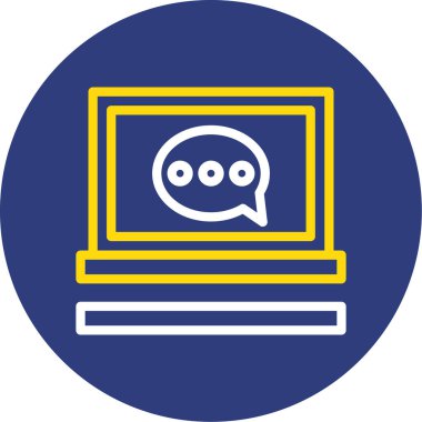 Sohbet simgesinin vektör illüstrasyonu