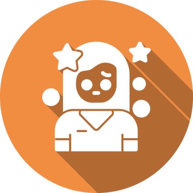 astronot simgesi vektör illüstrasyonu