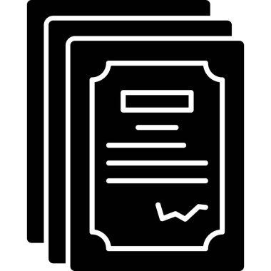 belge simgesi vektör illüstrasyonu