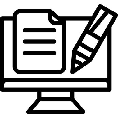 Bilgisayar. Web simgesi basit tasarım