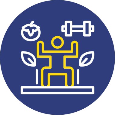 Dambılı bir adamın vektör çizimi