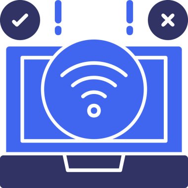 İnternet kontrolü. Web simgesi basit illüstrasyon