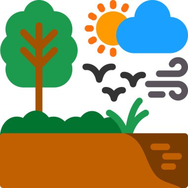 Ağaç. Web simgesi basit illüstrasyon