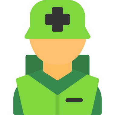 Asker düz vektör simgesi