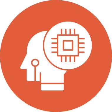 beyin ikonu vektör illüstrasyonu