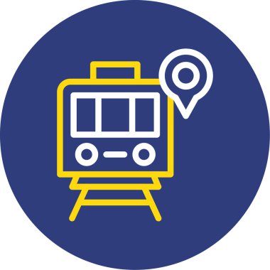 tren. Web simgesi basit illüstrasyon