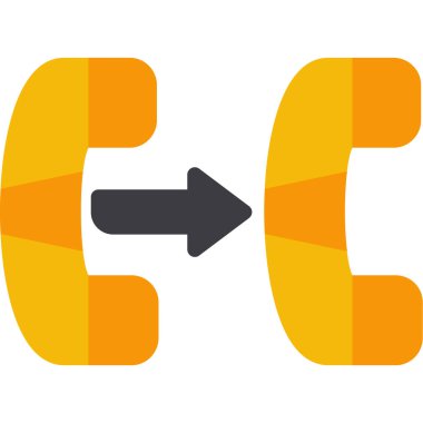 c harfi sembollü vektör ok simgesi