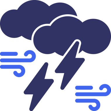 Şimşek fırtınası hava simgesi