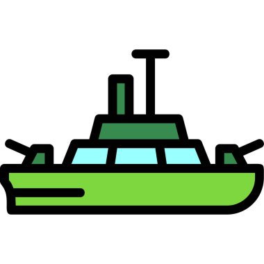 Gemi simgesi vektör illüstrasyonu