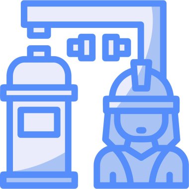 Benzin istasyonu. Basit resimleme