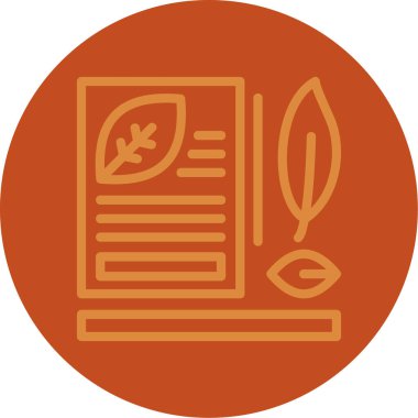 Bir kitap simgesinin vektör illüstrasyonu