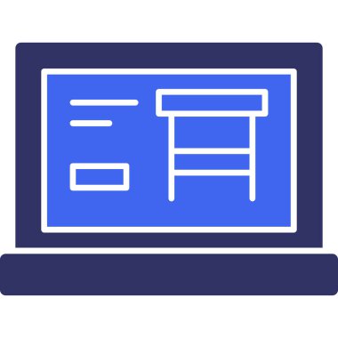 Web ve tasarım satırı vektör simgesi.