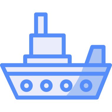 Gemi. Web simgesi basit illüstrasyon