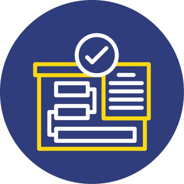 belge simgesi, vektör çizimi