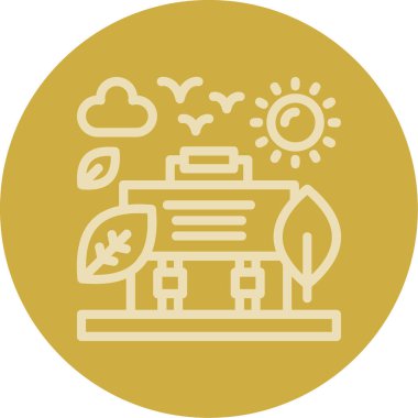 Bir bitki simgesinin vektör illüstrasyonu