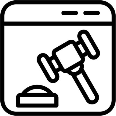 Çekiç simgesi, vektör çizimi