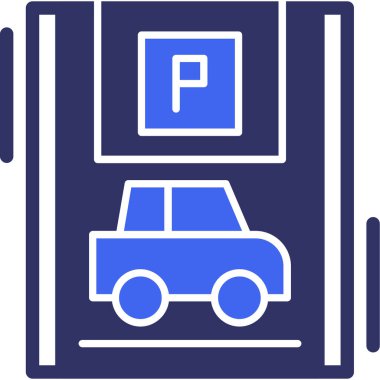 park simgesi, vektör illüstrasyonu basit tasarım