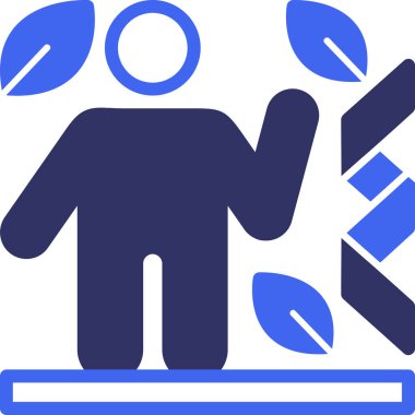 Haçı olan bir adamın vektör çizimi