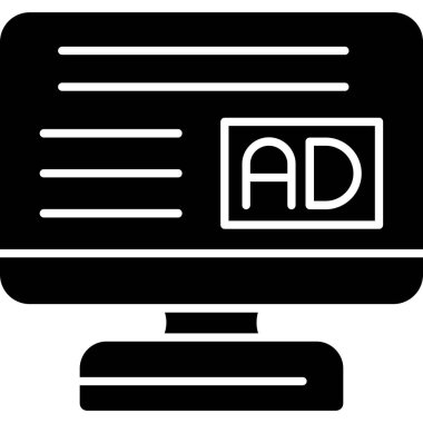 reklam ikonu, vektör illüstrasyonu