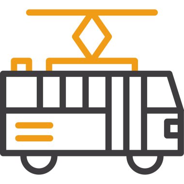 otobüs web simgesi, vektör çizim