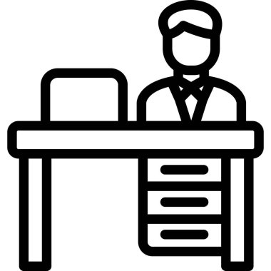 iş konferansı simgesi, vektör illüstrasyonu