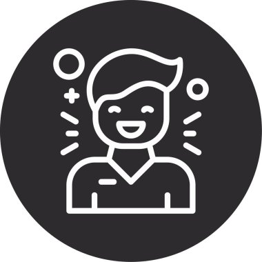 Adamım. Web simgesi basit illüstrasyon