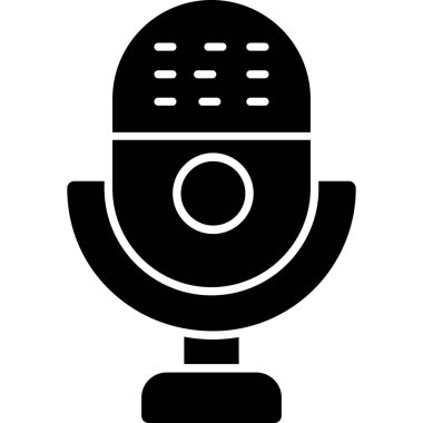 mikrofon simgesi vektör illüstrasyonu