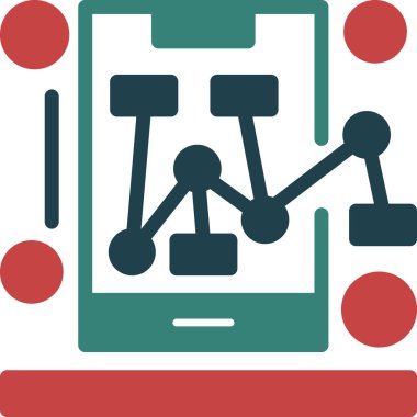 Cep telefonu simgesi, vektör illüstrasyonu