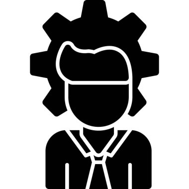 Şapka simgesi olan kız öğrenci, basit stil.