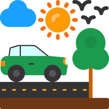 - Araba. Web simgesi basit illüstrasyon