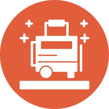 Otobüs. Web simgesi basit illüstrasyon