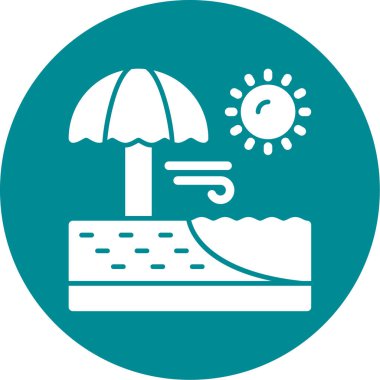 Plaj simge vektör çizim