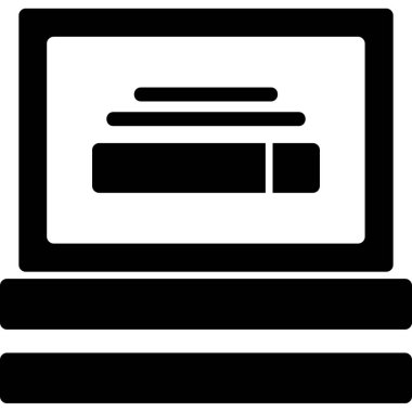 Bilgisayar. Web simgesi basit illüstrasyon