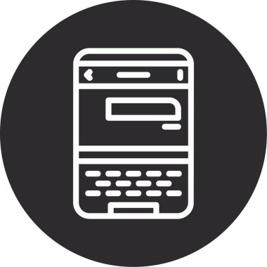 cep telefonu simgesi, basit vektör illüstrasyonu