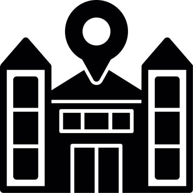 yapı haritası konumu simgesi ana hat biçiminde